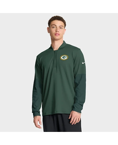 Nike Men's Green Bay Packers Sideline Dri-fit Half-Zip Pullover Sweatshirt