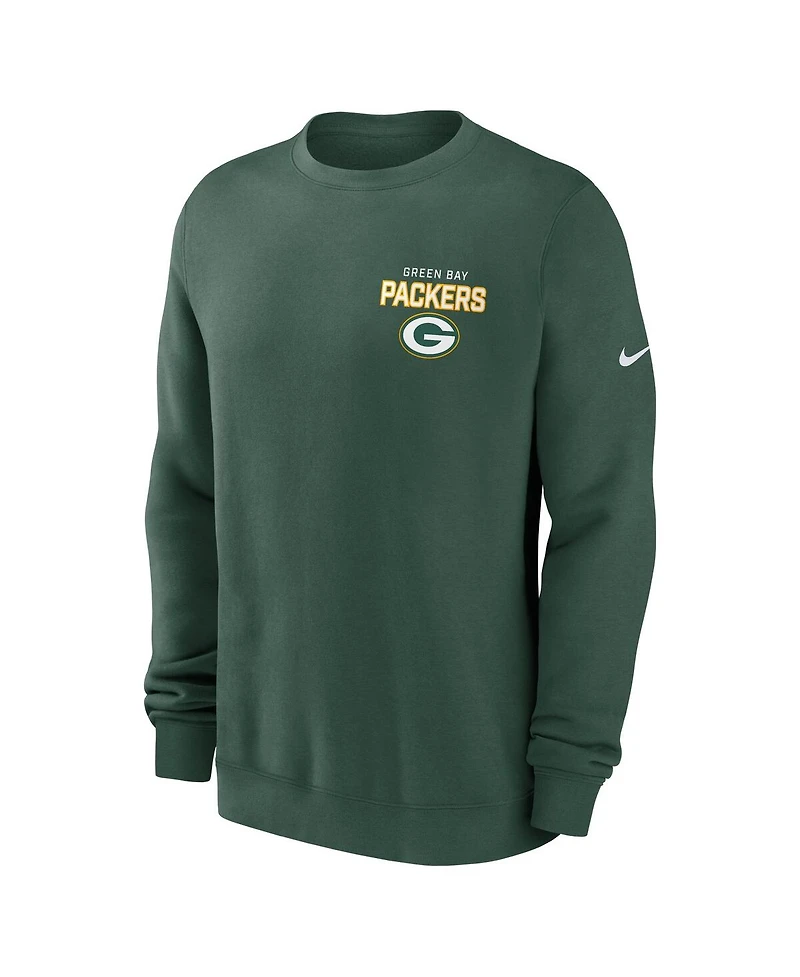 Nike Men's Green Bay Packers Primetime Club Fleece Pullover Sweatshirt