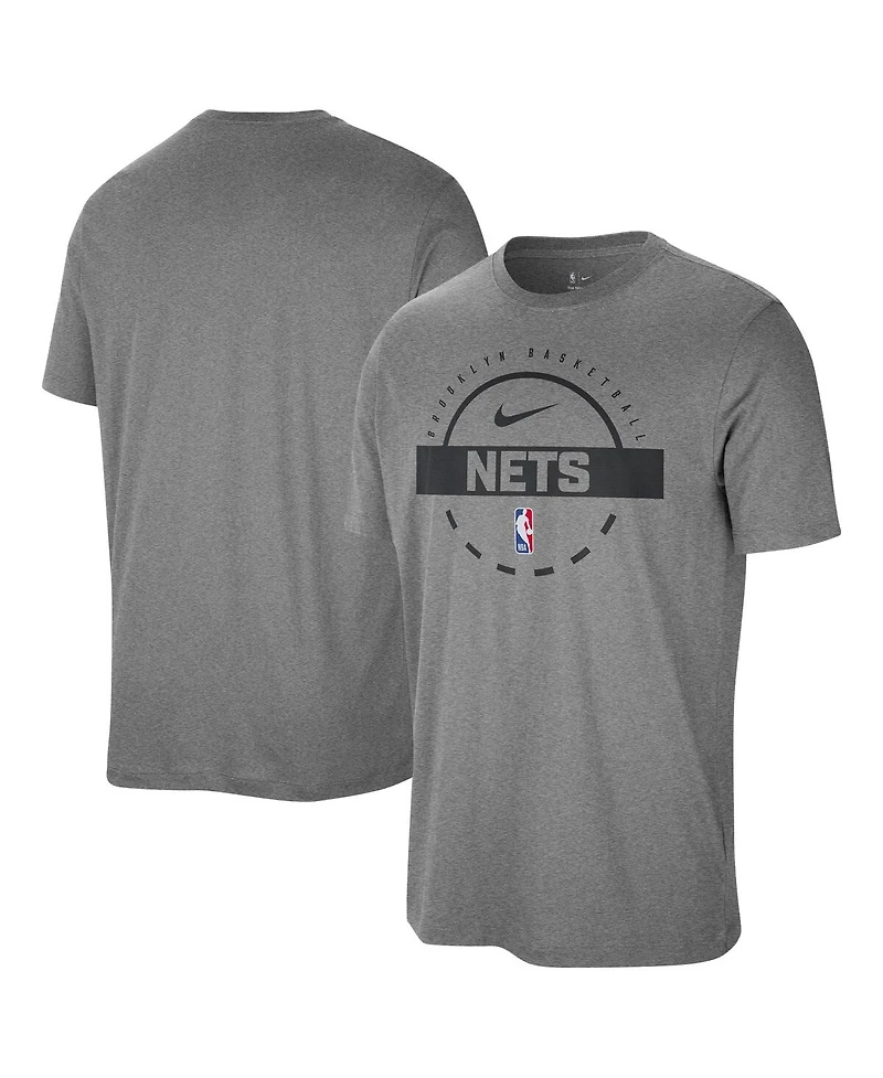 Nike Men's Charcoal Brooklyn Nets Authentic Practice T-Shirt