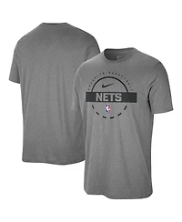 Nike Men's Charcoal Brooklyn Nets Authentic Practice T-Shirt