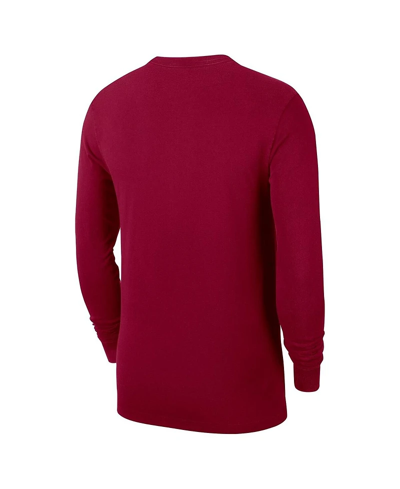 Nike Men's Wine Cleveland Cavaliers Authentic Long Sleeve Practice T-Shirt