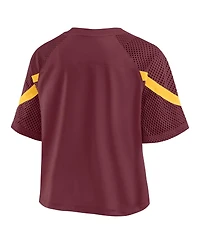 Fanatics Women's Maroon Minnesota Golden Gophers Oversized Raglan V-Neck Fashion Jersey