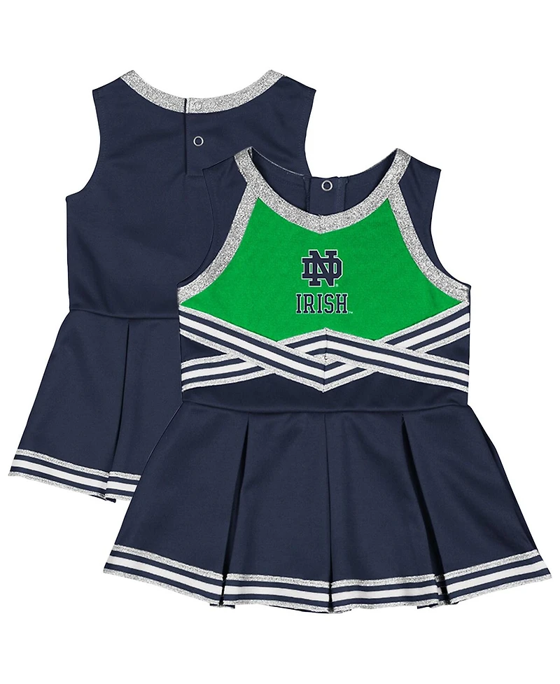 Colosseum Girls Baby Boys and Girls Navy Notre Dame Fighting Irish Lollipop Park Cheer Dress