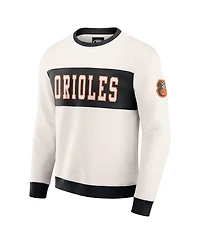 Darius Rucker Collection by Fanatics Men's Cream Baltimore Orioles Color Block Crewneck Sweatshirt