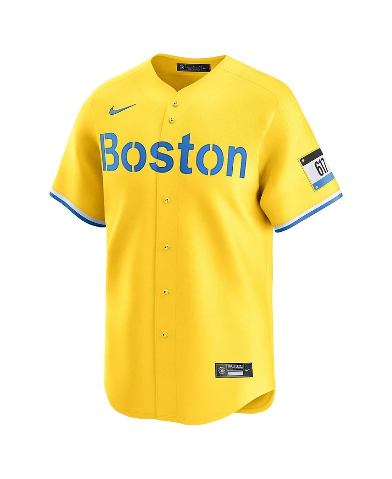Nike Men's Roman Anthony Gold Boston Red Sox City Connect Limited Jersey