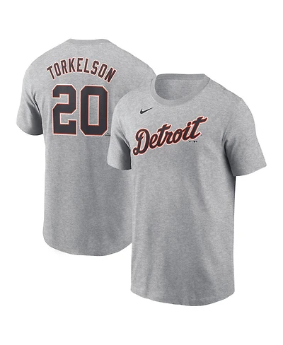Nike Men's Spencer Torkelson Gray Detroit Tigers Fuse Name Number T-Shirt