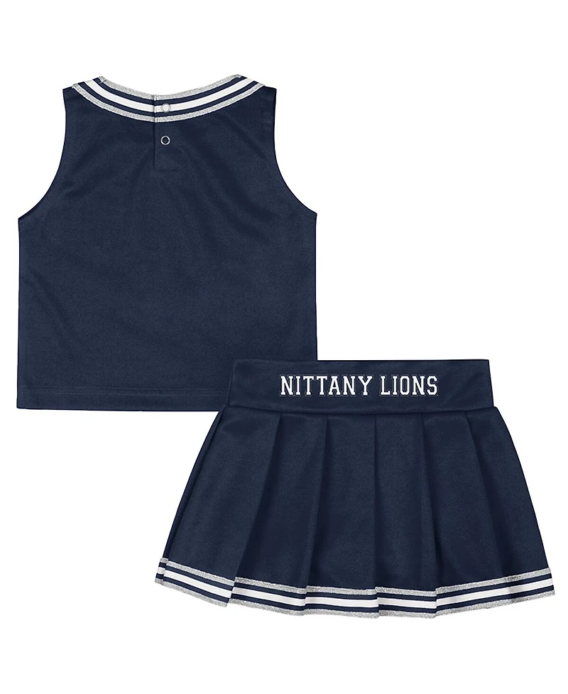 Colosseum Girls Toddler 2-Piece Navy Penn State Nittany Lions Lollipop Park Cheer Set