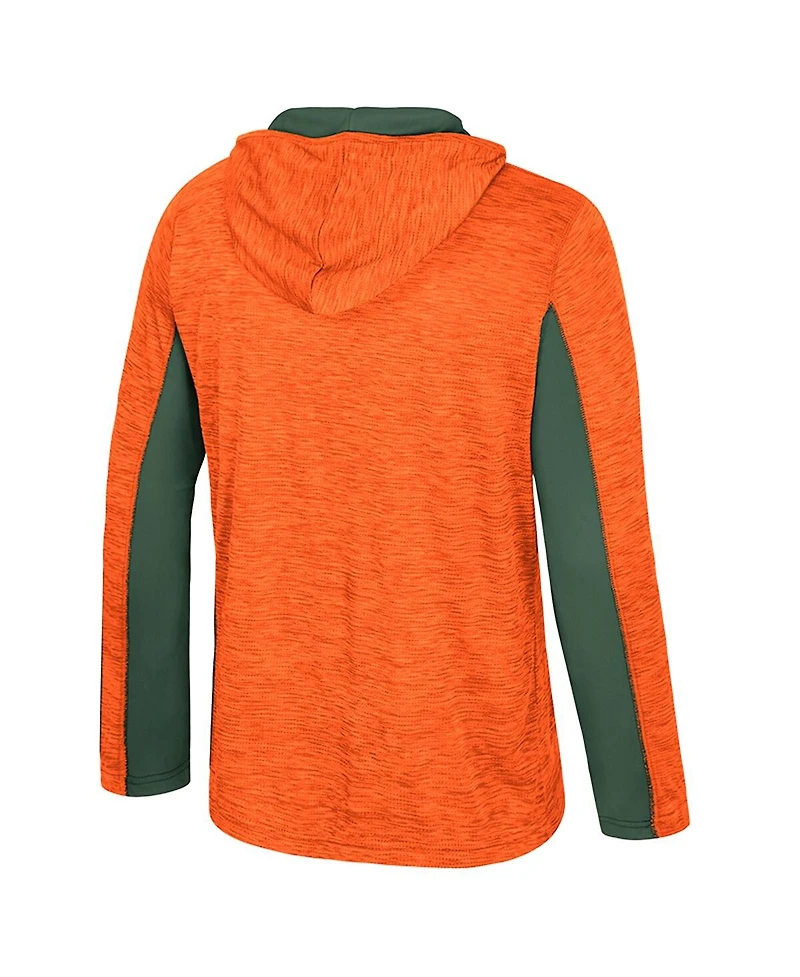Colosseum Men's Orange Miami Hurricanes Always Sunny Quarter-Zip Hoodie
