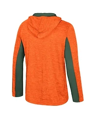 Colosseum Men's Orange Miami Hurricanes Always Sunny Quarter-Zip Hoodie