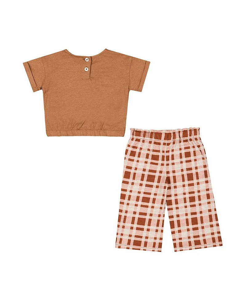 Colosseum Baby Boys and Girls 2-Piece Texas Orange Longhorns Sky Castle T-Shirt Pants Set