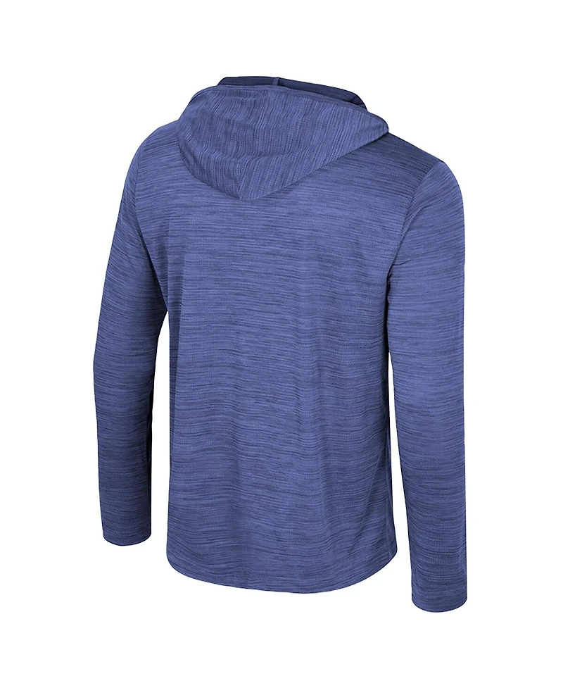 Colosseum Men's Royal Kansas Jayhawks Always Sunny Lightweight Quarter-Zip Hoodie