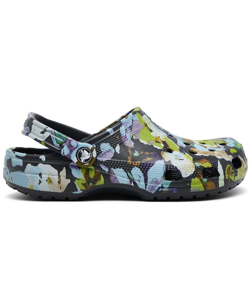 Crocs Women's Classic Painted Floral Clogs from Finish Line