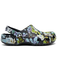 Crocs Women's Classic Painted Floral Clogs from Finish Line
