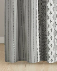Ink+Ivy Imani Stripe Cotton Chenille Shower Curtain, 72" x