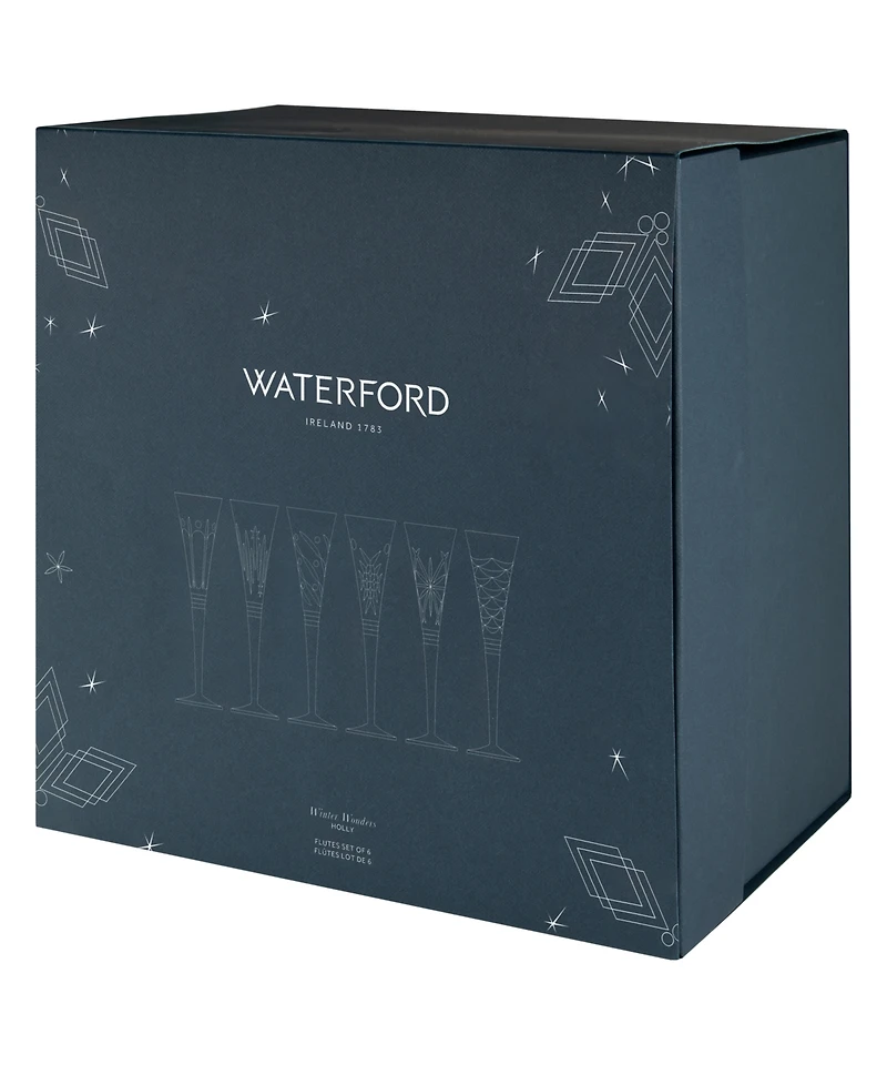 Waterford Winter Wonders Clear Flutes, Set of 6