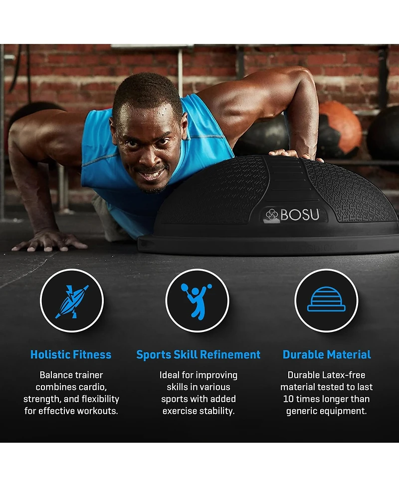 Bosu NexGen 300 Pound Capacity 26 Inch Diameter Home Gym Balance Trainer, Black