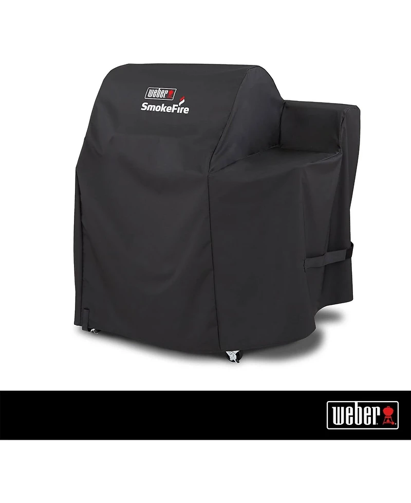 Weber SmokeFire EX4 Wood Pellet Bbq Grill Heavy Duty Polyester Cover, Black