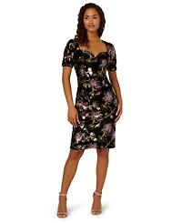 Adrianna Papell Plus Sweetheart Neck Sheath Dress