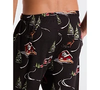 Perry Ellis Portfolio Men's Deluxe Touch Snow Day Print Pajama Pants