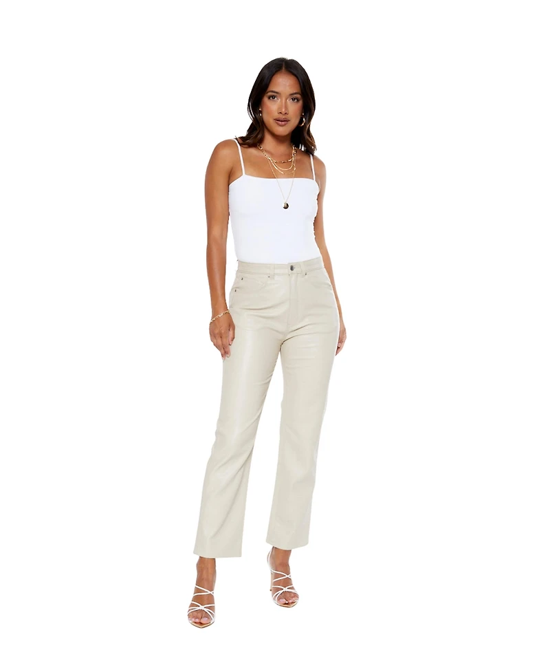Blue Revival Women's Bone Leather Straight Leg Pant