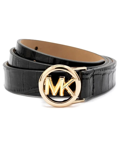 Michael Kors Logo Skinny Leather Belt