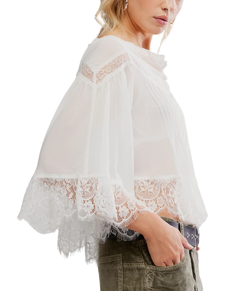 Free People Women's Bali Midnight Rain V-Neck Top