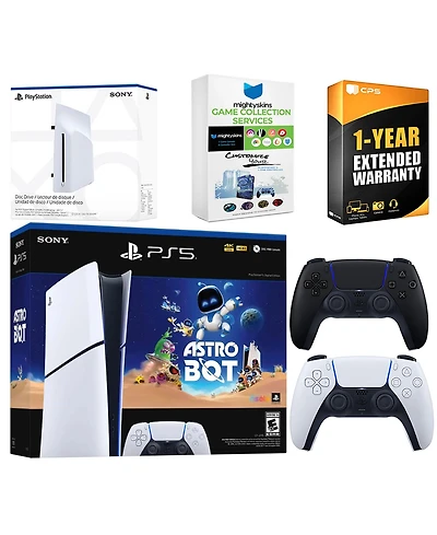 Sony PlayStation 5 Astro Bot Slim Digital Bundle with Disc Drive, Extra Controller