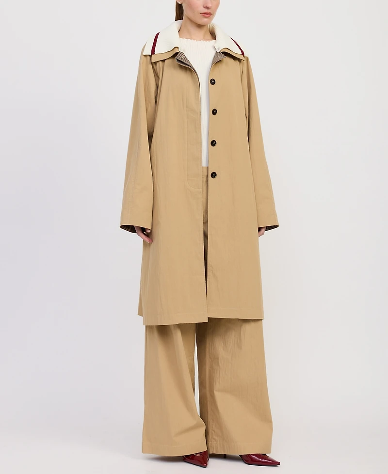 En Saison Women's Marleigh Long Car Trench Coat