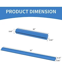 BalanceFrom Fitness All Purpose Mat with 8 Ft Balance Beam Gymnastic Set, Blue