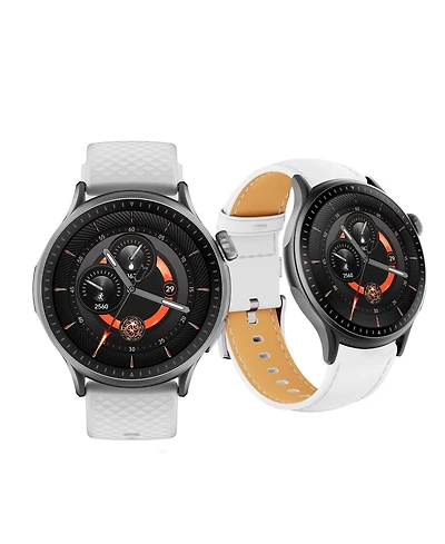 Sugift Smart Watch with 1.67" Amoled Display, Bluetooth Calling, Wellness Tracking, 100+ Sports Modes, Bonus Leather Strap Included