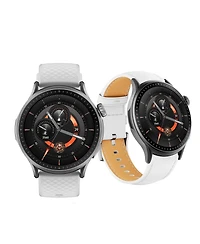 Sugift Smart Watch with 1.67" Amoled Display, Bluetooth Calling, Wellness Tracking, 100+ Sports Modes, Bonus Leather Strap Included