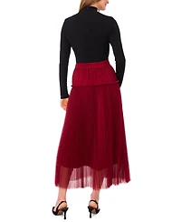 Vince Camuto Women's Pleated Pull On Midi Skirt