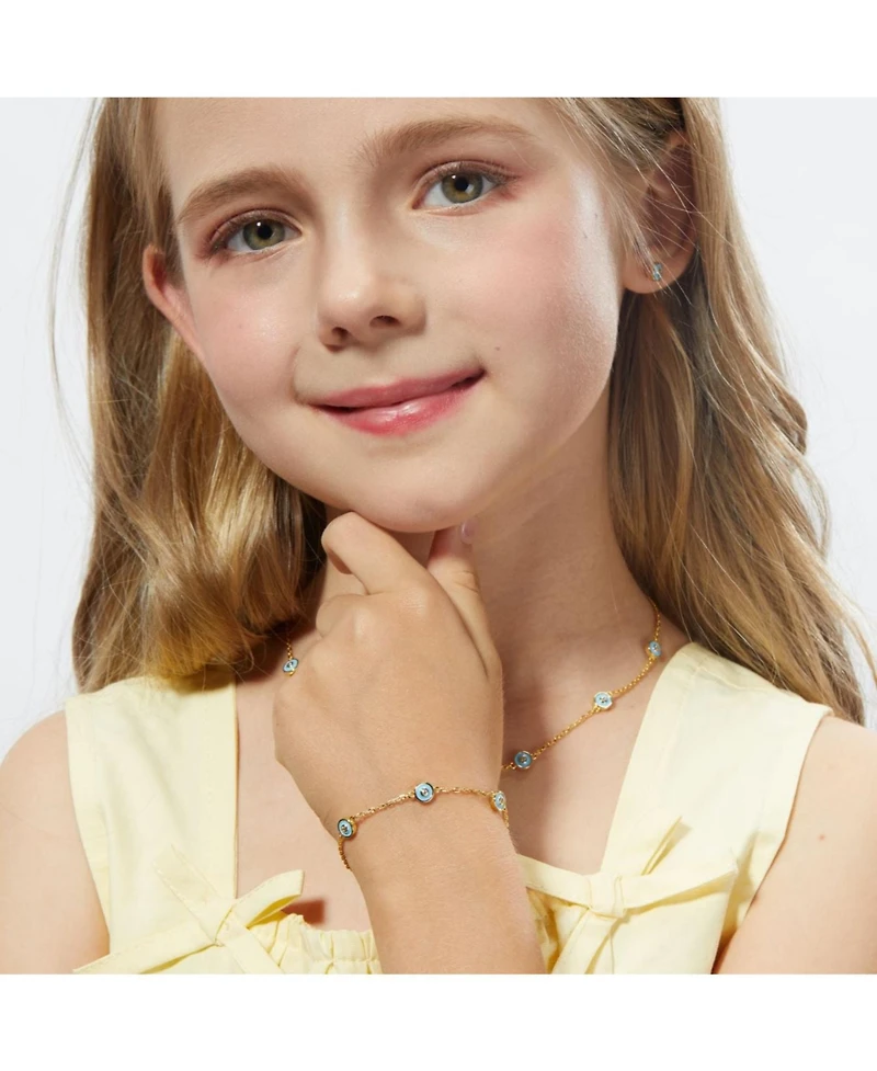 Anna Zuckerman Petit Bubble Bracelet in Sky Blue