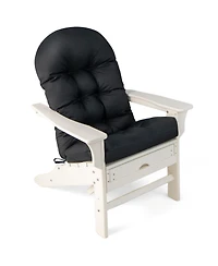 Gymax Set of 2 Patio Adirondack Chair Cushion High Back Fade Resistant 5'' Seat Pad