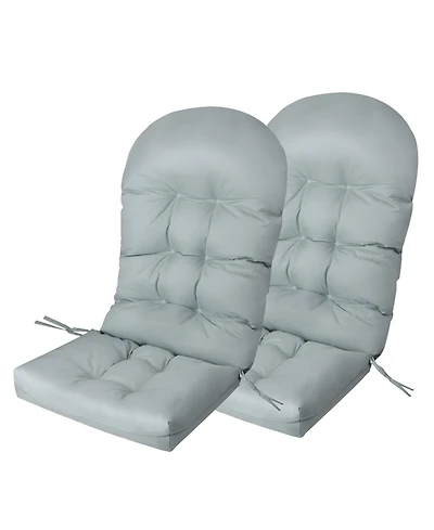 Gymax Set of 2 Patio Adirondack Chair Cushion High Back Fade Resistant 5'' Seat Pad