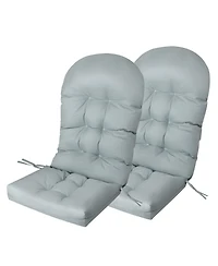 Gymax Set of 2 Patio Adirondack Chair Cushion High Back Fade Resistant 5'' Seat Pad