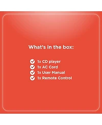 RadioShack Portable Cd Player Boombox, Bluetooth, Fm Radio, Usb & Aux, Remote Control 1402010