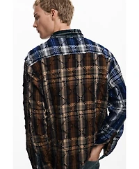 Desigual Men's Embroidered checks shirt