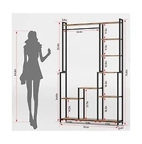 Chic Crate 71 Indoor Plant Stand with Grow Light 8 AeTier Heavy AeDuty Metal Shelf for Living Room, Balcony & Garden