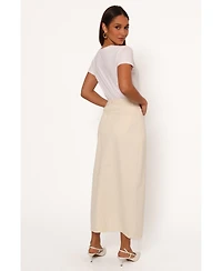 Petal and Pup Women's Kellen Corduroy Midi Skirt - Cream L