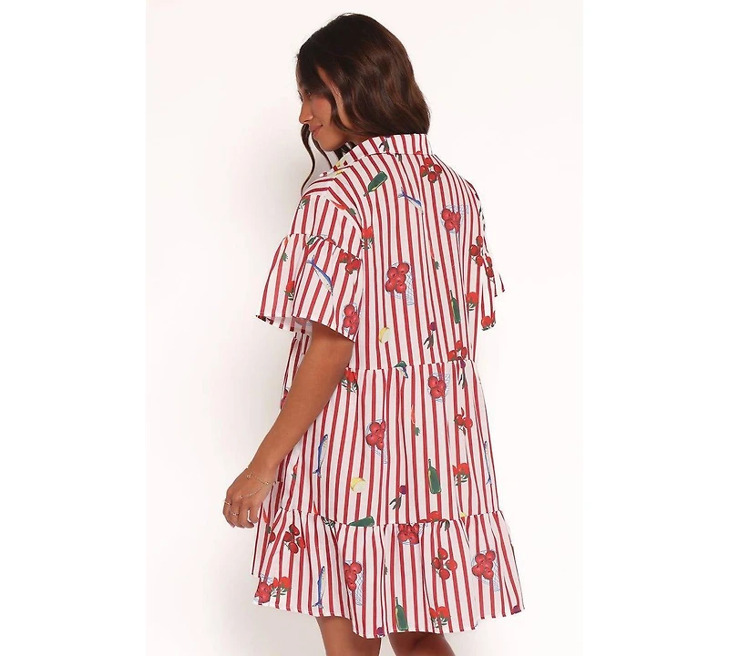 Petal and Pup Women's Peachy Mini Dress - Red Picnic Stripe
