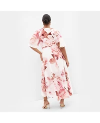 City Chic Women's Plus Lovers Lane Print Dress