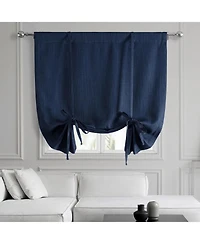 Half Price Drapes Faux Linen Room Darkening Tie-Up Window Shade