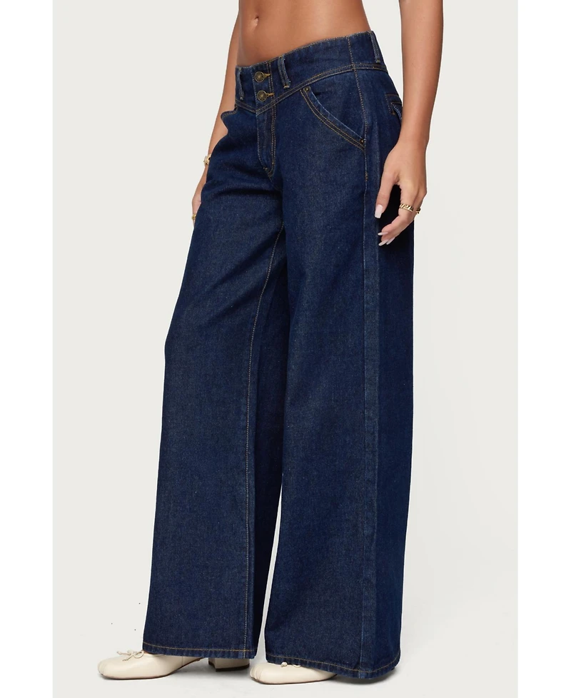 Edikted Women's Meredith Low Rise Jeans