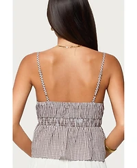 Edikted Women's Zahara Gingham Babydoll Top