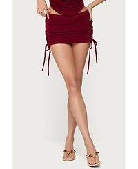 Edikted Womens Caspia Drawstring Mini Skirt