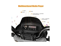 12V Licensed Kids Ride-On Motorcycle with Sounds – Black