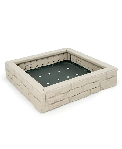 2-in-1 Hdpe Kids Sandbox with Cover & Bottom Liner