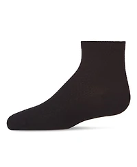Memoi Little Girls Pique Stitch Anklet Socks