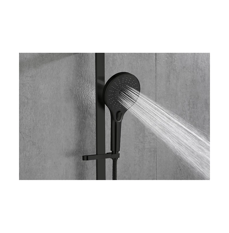 Rainsken Handheld Shower with 28-Inch Slide Bar and 59-Inch Hose